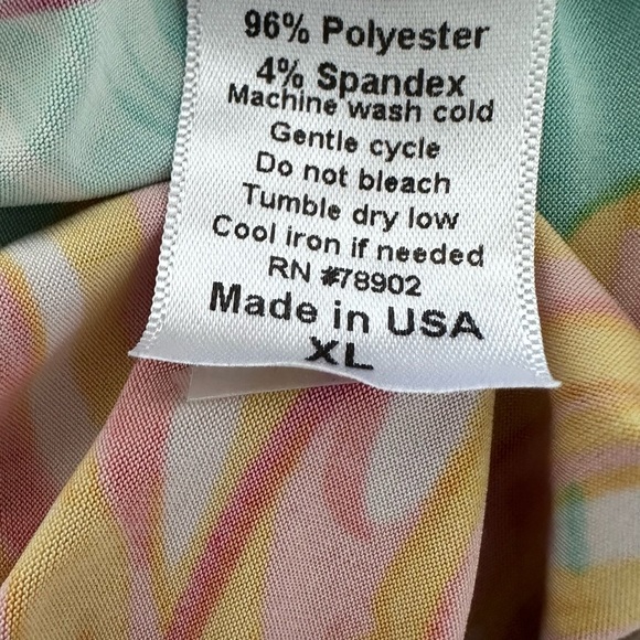 Toni Morgan Women’s Sz XL 3/4 Sleeve Floral Tropical Print Top - Picture 5 of 5